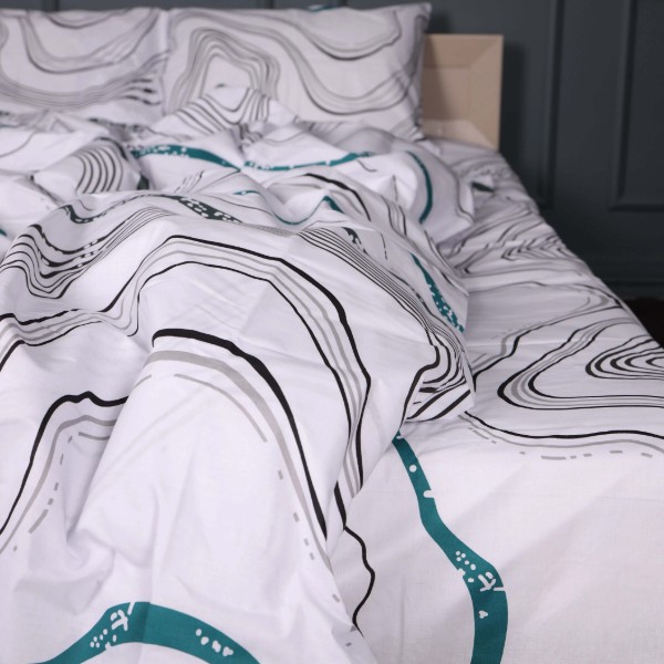 Фото - Комплект постільної білизни дитячий MirSon Ranforce Elite 17-0696 River Streams 110х140 (2200010453430)
